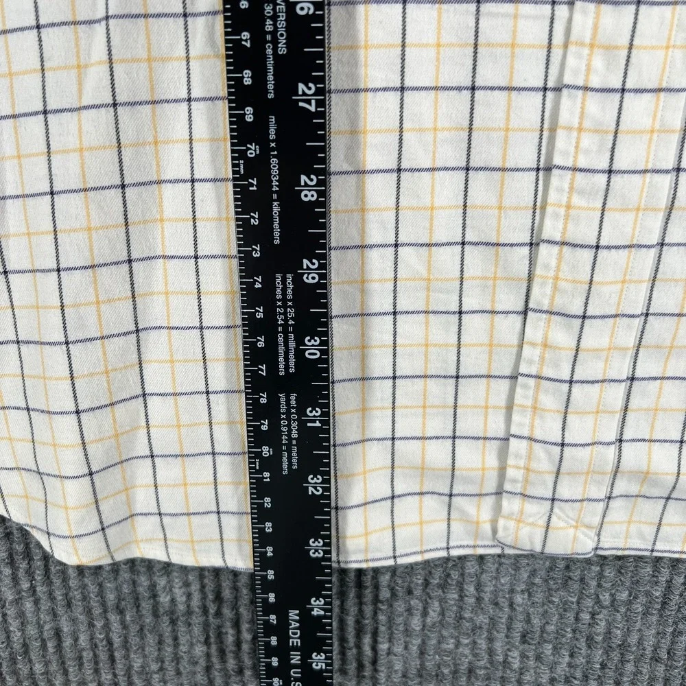 Polo Ralph Lauren Shirt Mens 2XL XXL Ivory Check Long Sleeve Regent Classic Fit